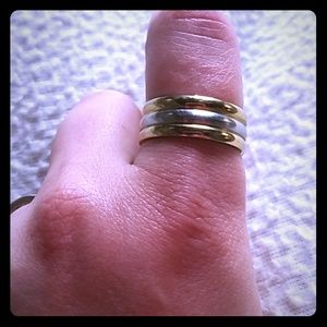 Siler/gold wedding band